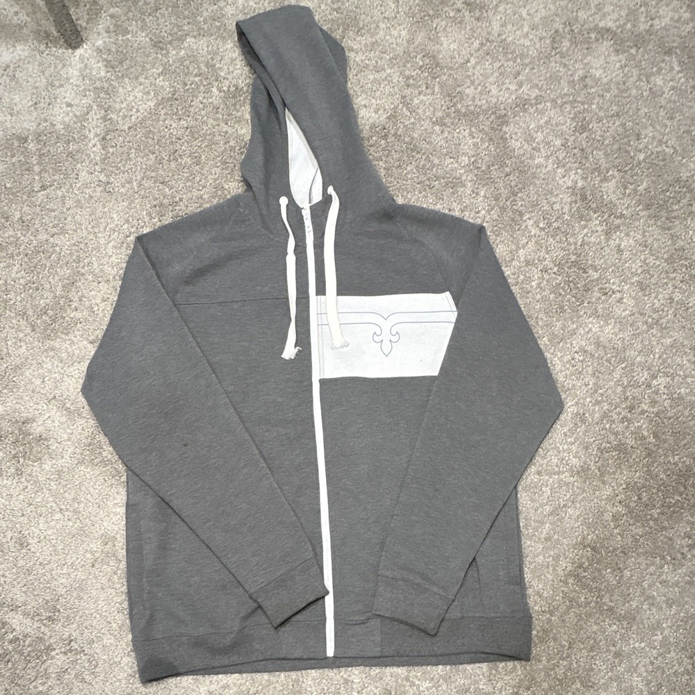Rock Revival Men's 2XL Gray 2pc Zip Hoodie & Tapered Pants Set Pockets Logo - Picture 7 of 13